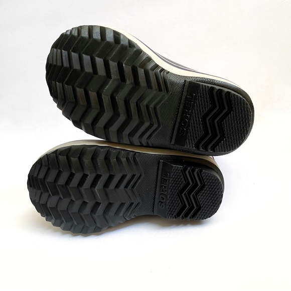 SOREL kids iris plum purple black yoot pac nylon rubber fur trim snow boots - Picture 8 of 11